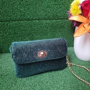 Green Velvet Clutch